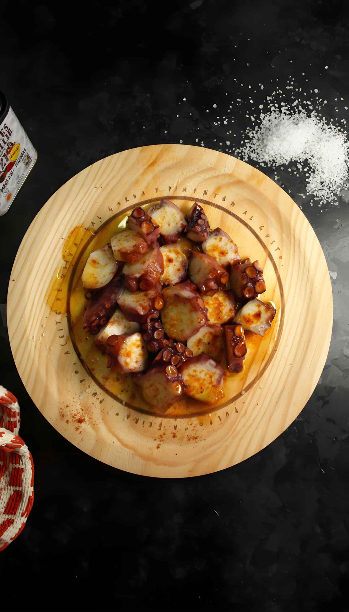 Plato madera - Marisco Rías Baixas