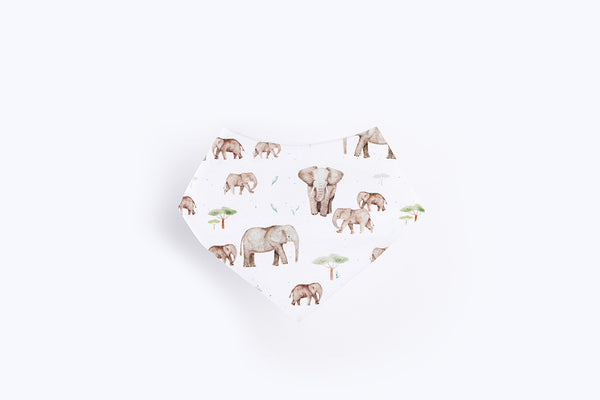 Bib scarf - Mama and baby elephant
