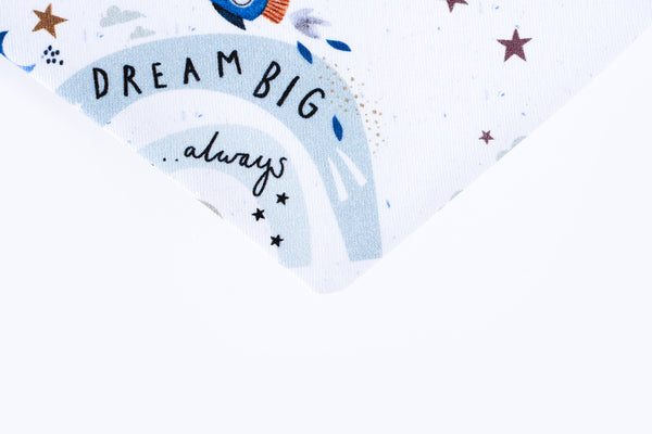 Bib scarf - Rocket and rainbow