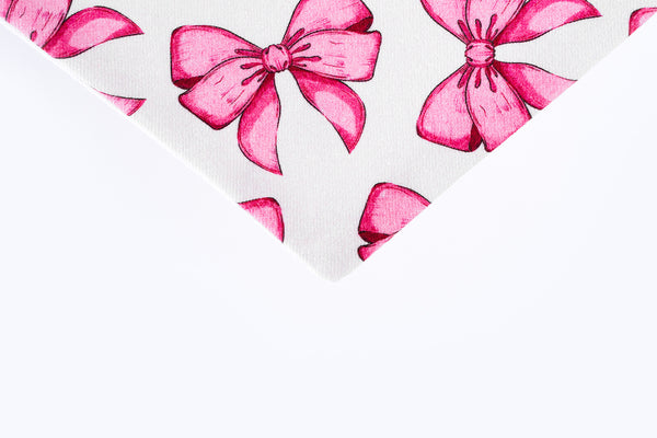 Bandana Bib - Pink Bows