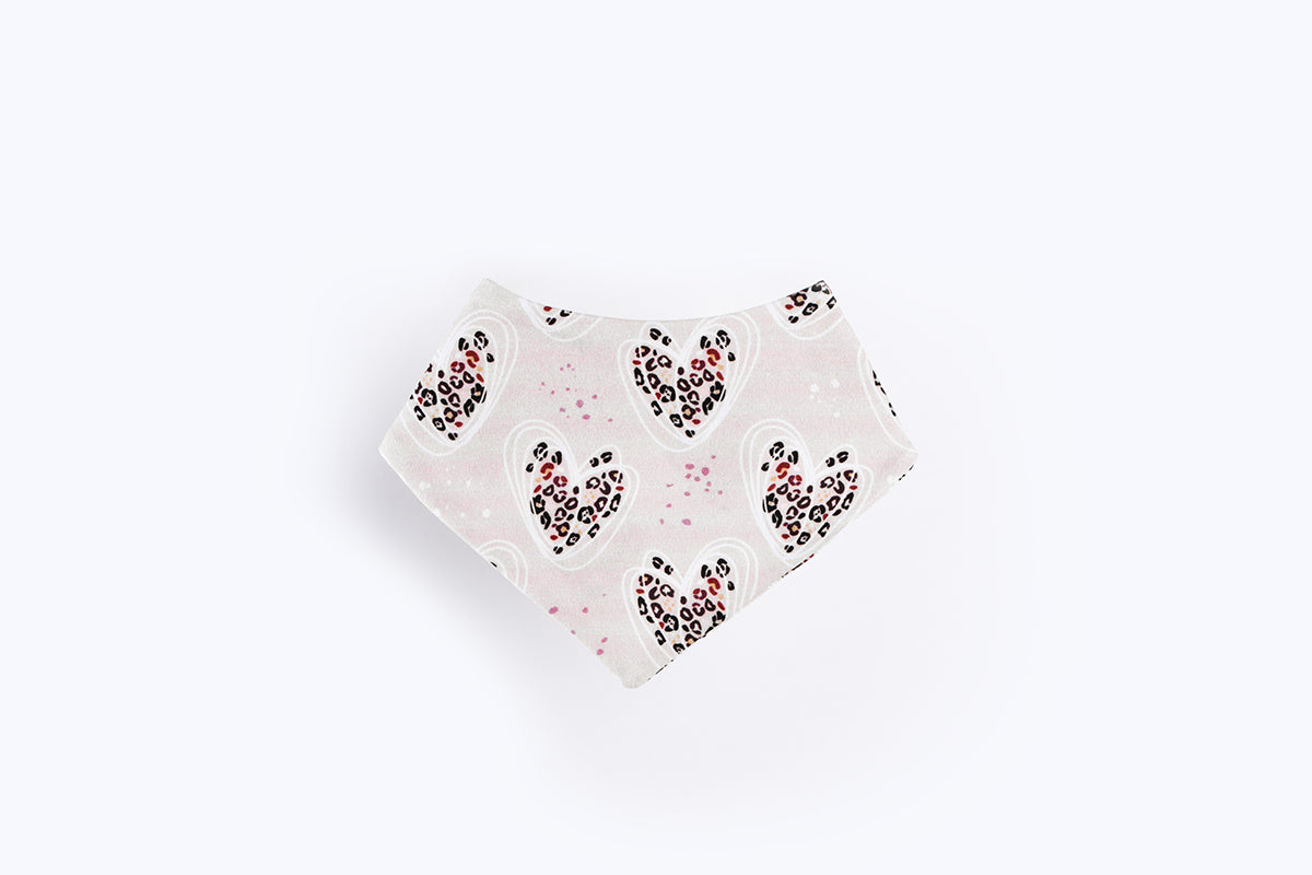 Bib scarf - Striped hearts
