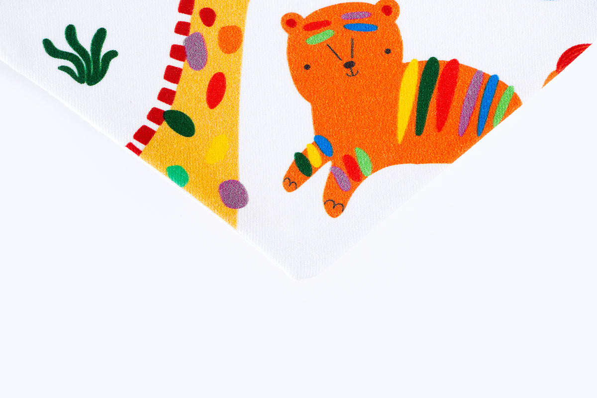 Bib Scarf - Animals and Rainbow
