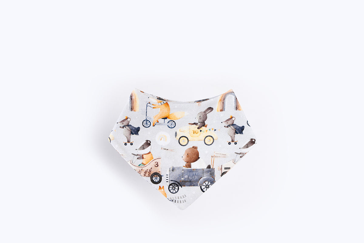 Bib scarf - Animals in the car