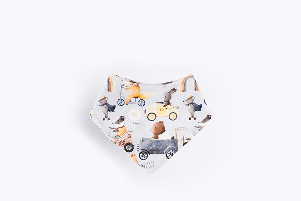 Bib scarf - Animals in the car