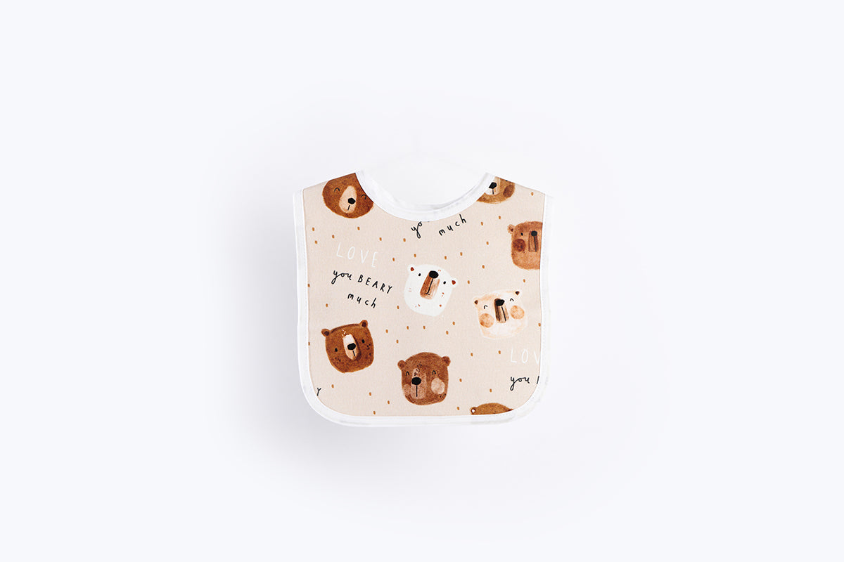 Bib with Waterproof Backing - Love you beary much