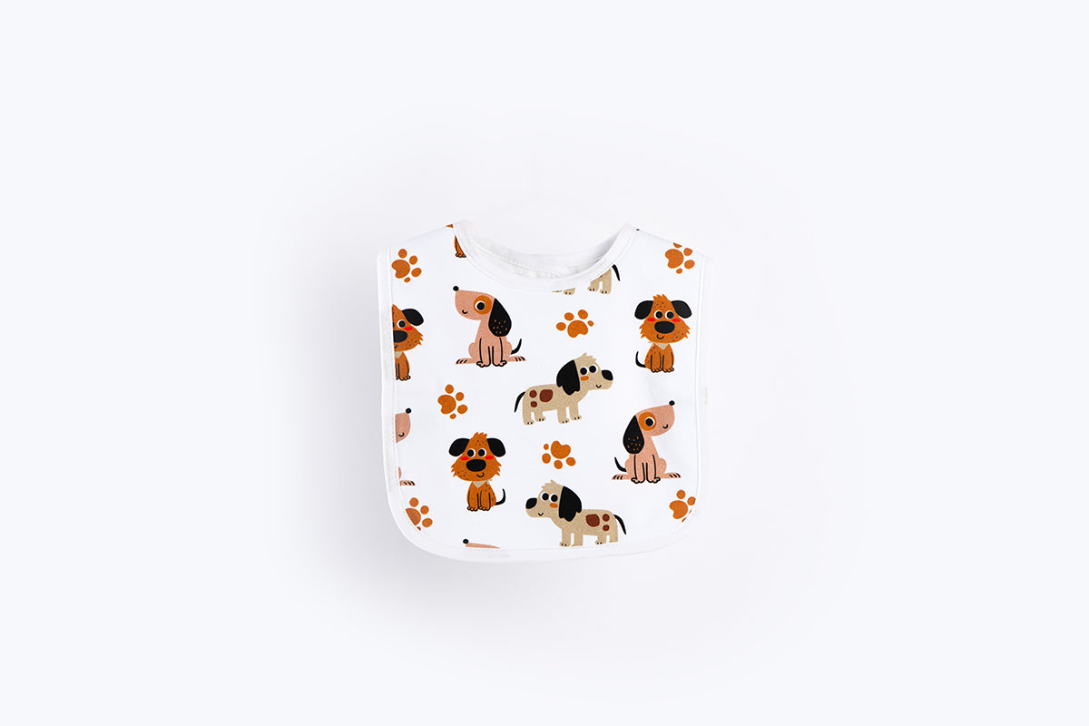 Bib with Waterproof Backing - Sweet Puppies