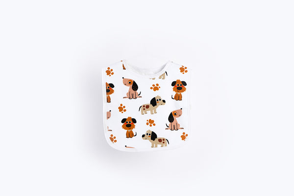 Bib with Waterproof Backing - Sweet Puppies