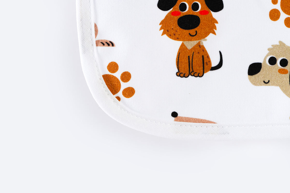 Bib with Waterproof Backing - Sweet Puppies