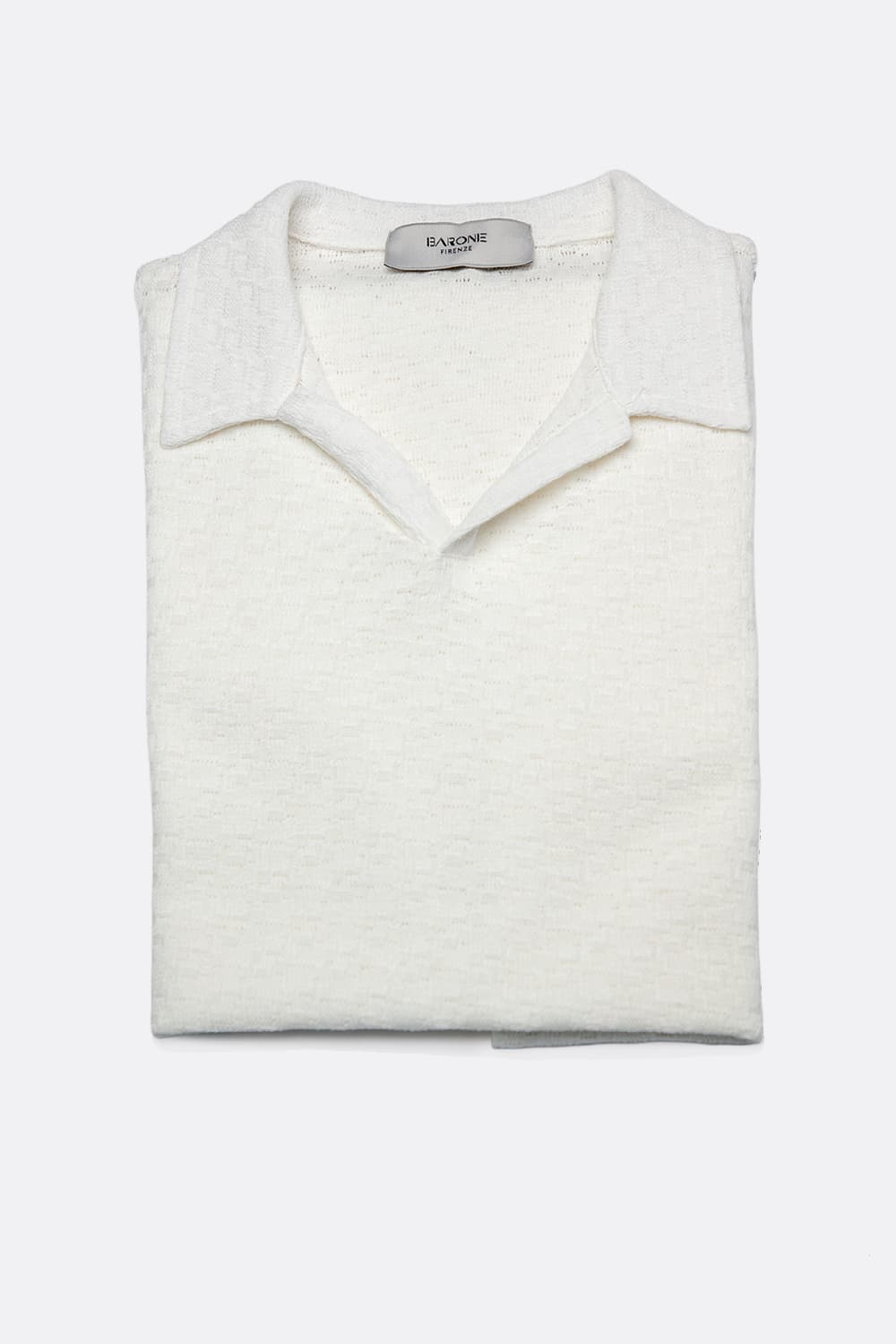 Polo Uomo Bianco 100% made in Italy - Barone Firenze