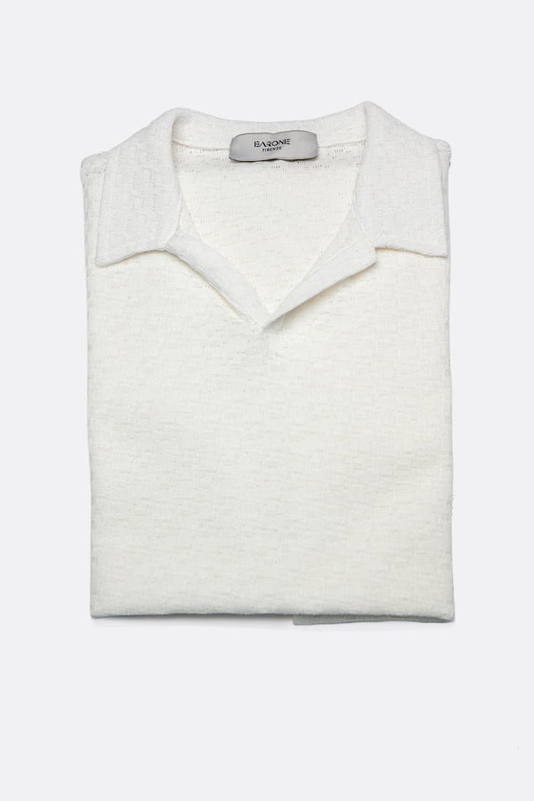 Polo Uomo Bianco 100% made in Italy - Barone Firenze