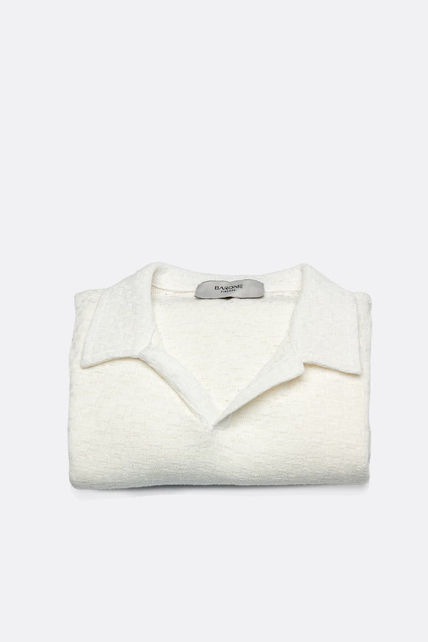 Polo Uomo Bianco 100% made in Italy - Barone Firenze