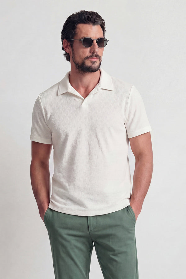 Polo Uomo Bianco 100% made in Italy - Barone Firenze