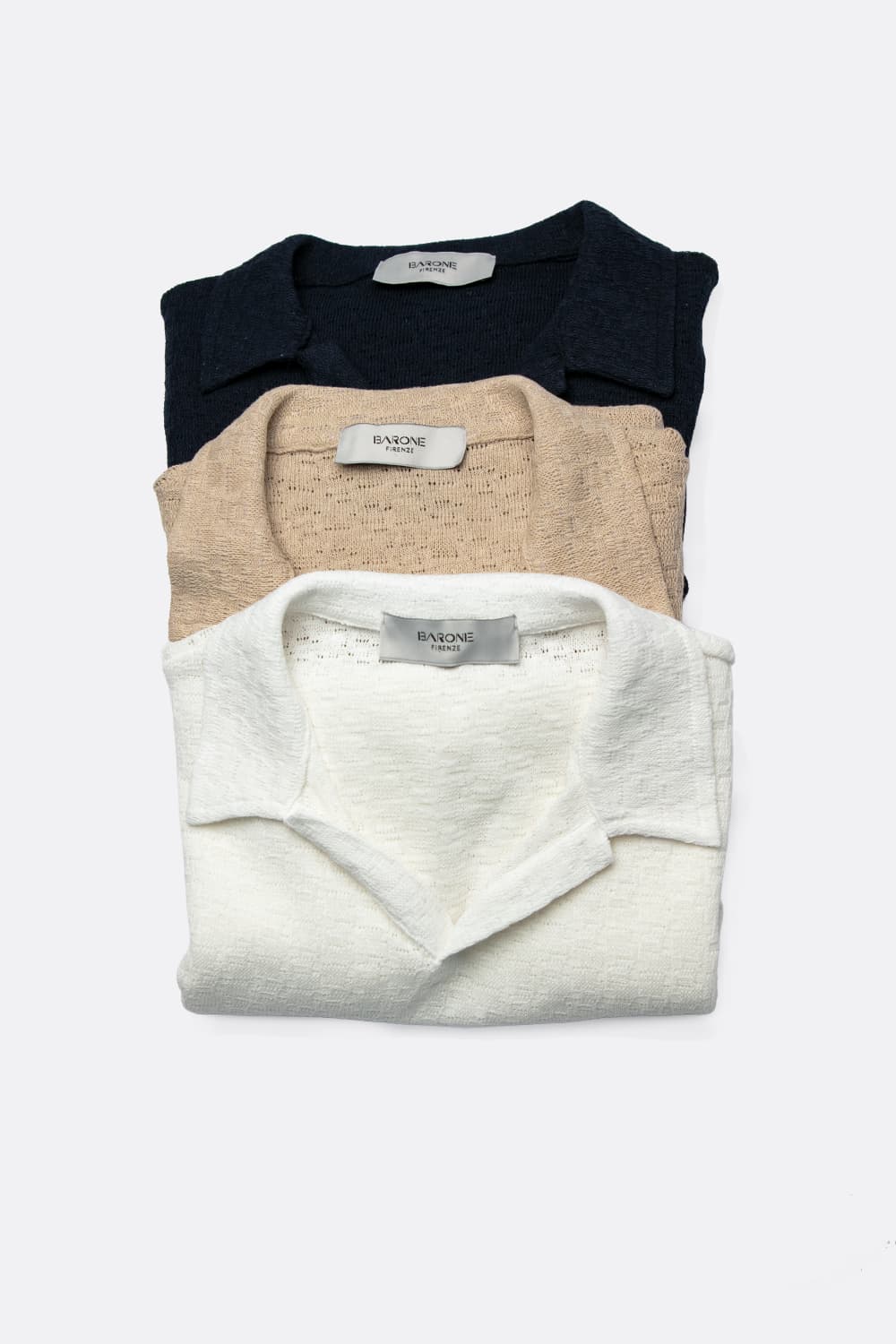 Polo Uomo Bianco 100% made in Italy - Barone Firenze