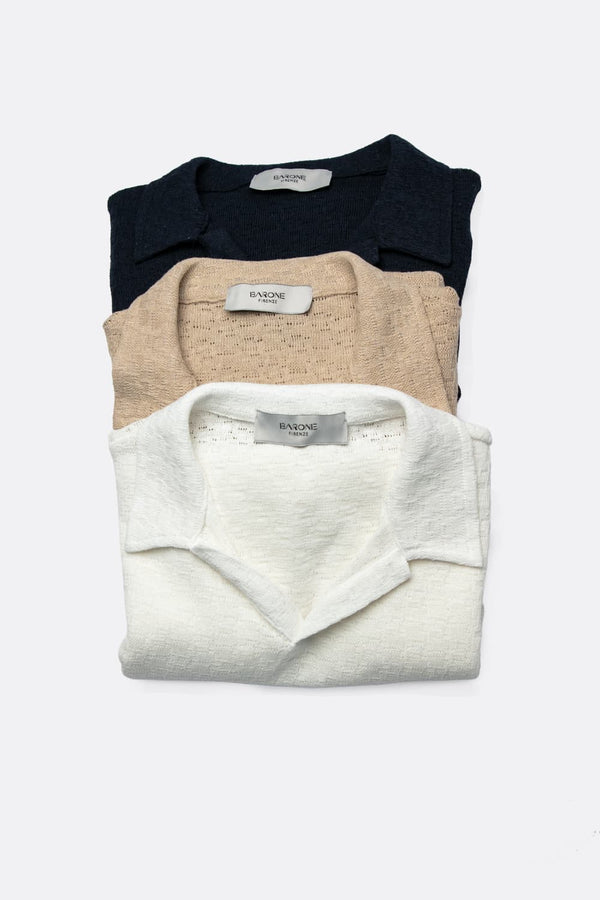 Polo Uomo Bianco 100% made in Italy - Barone Firenze