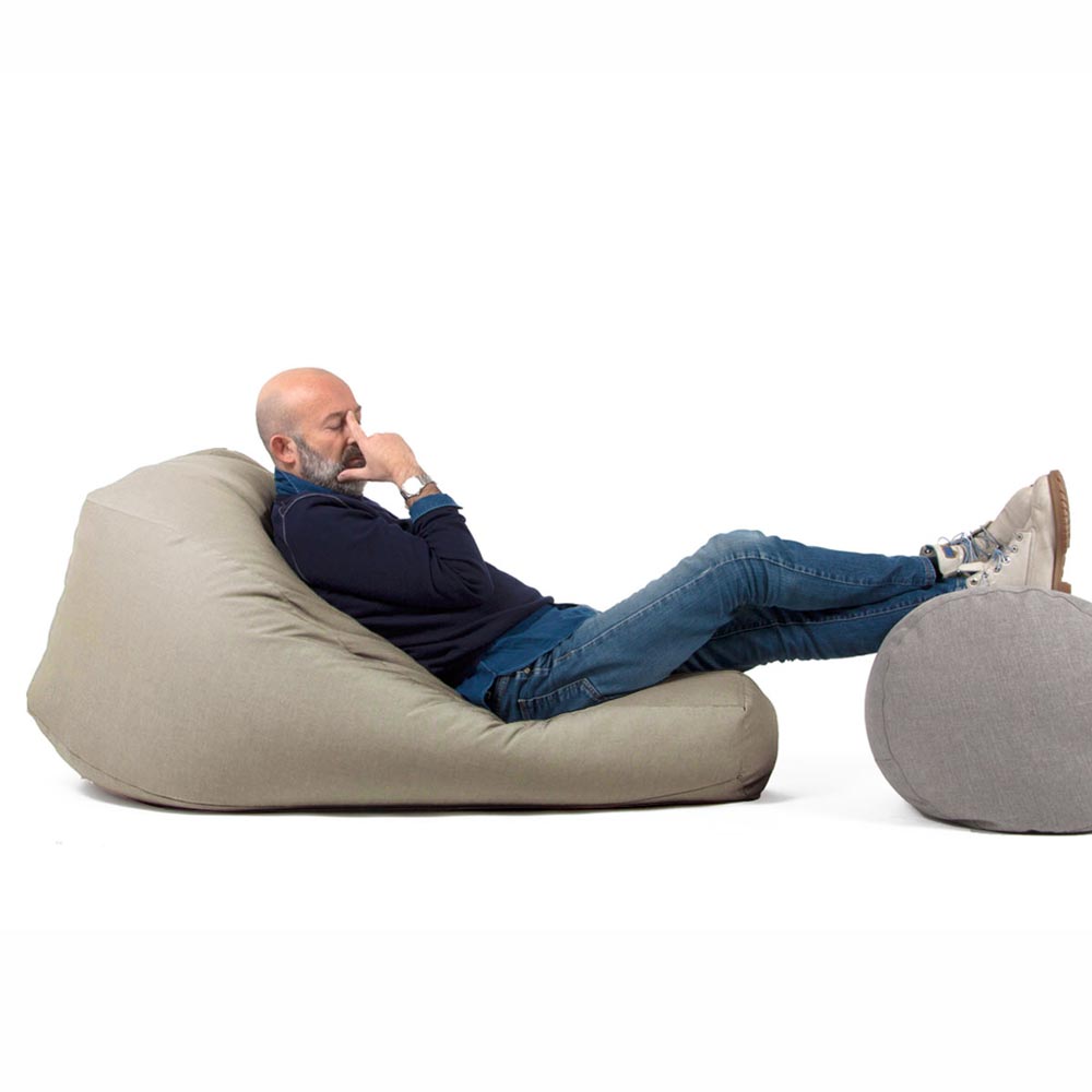 Poltrona Sacco da giardino in palline di polistirolo e tessuto acrilico 68 SESSANTOTTO Beige by Arketicom (2022325747781)