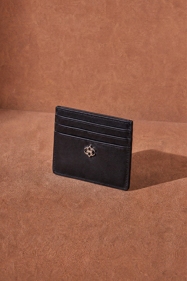Portacarte Pocket Nero 100% vera pelle Made in Italy - Barone Firenze