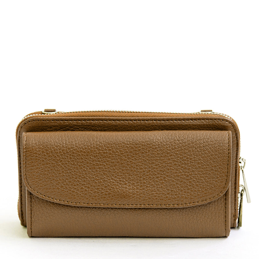 PHONE HOLDER - biscuit dollar leather