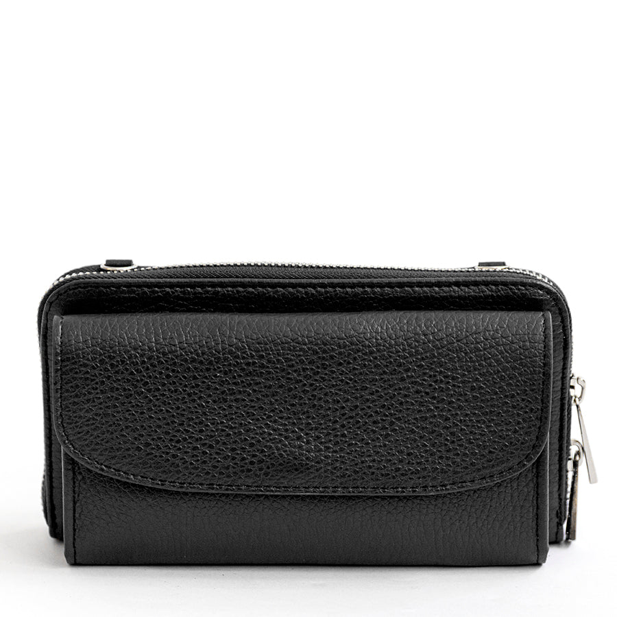 PHONE HOLDER - black dollar leather