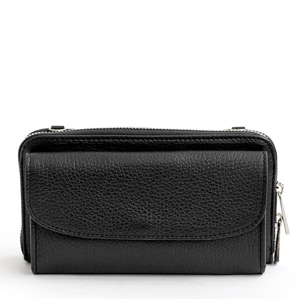 PHONE HOLDER - black dollar leather