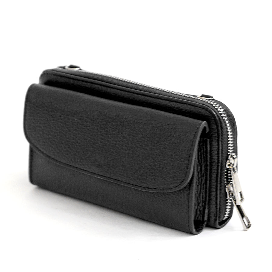 PHONE HOLDER - black dollar leather