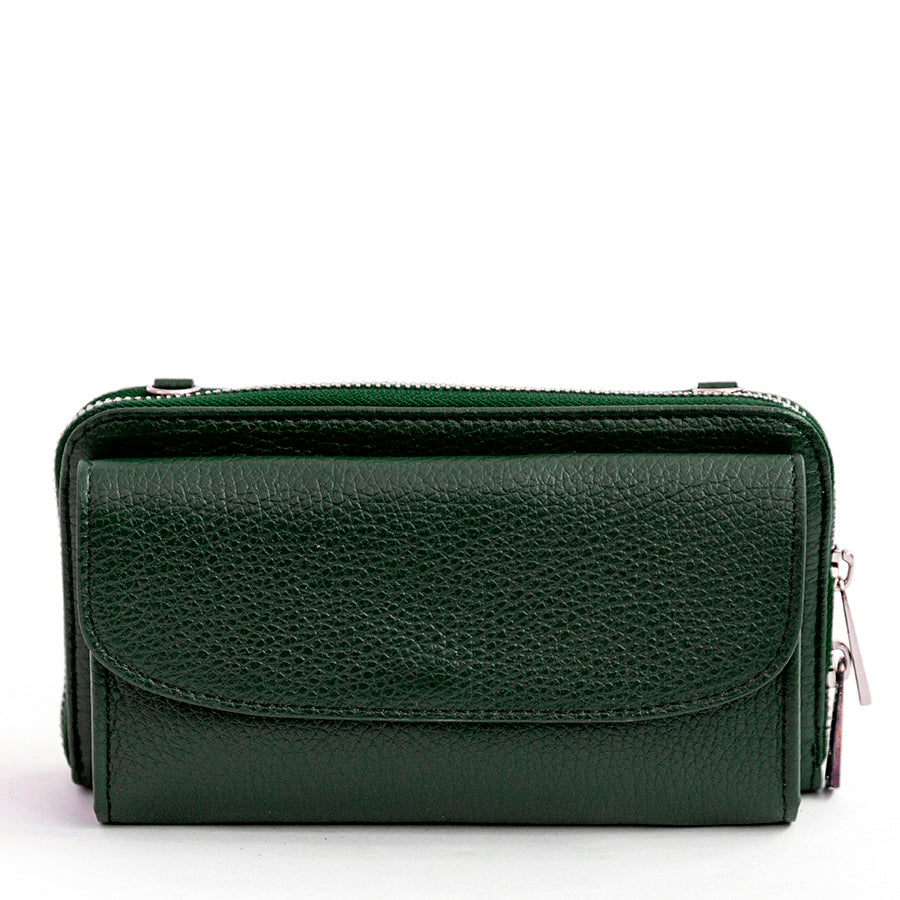 PHONE HOLDER - green dollar leather