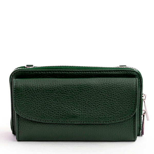 PHONE HOLDER - green dollar leather