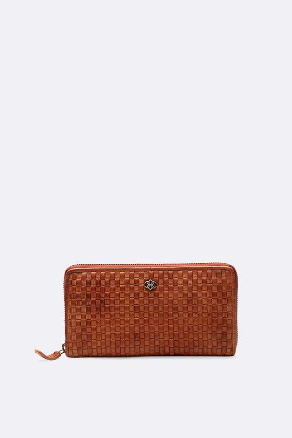 Gran Cartera de Cuero Tejida