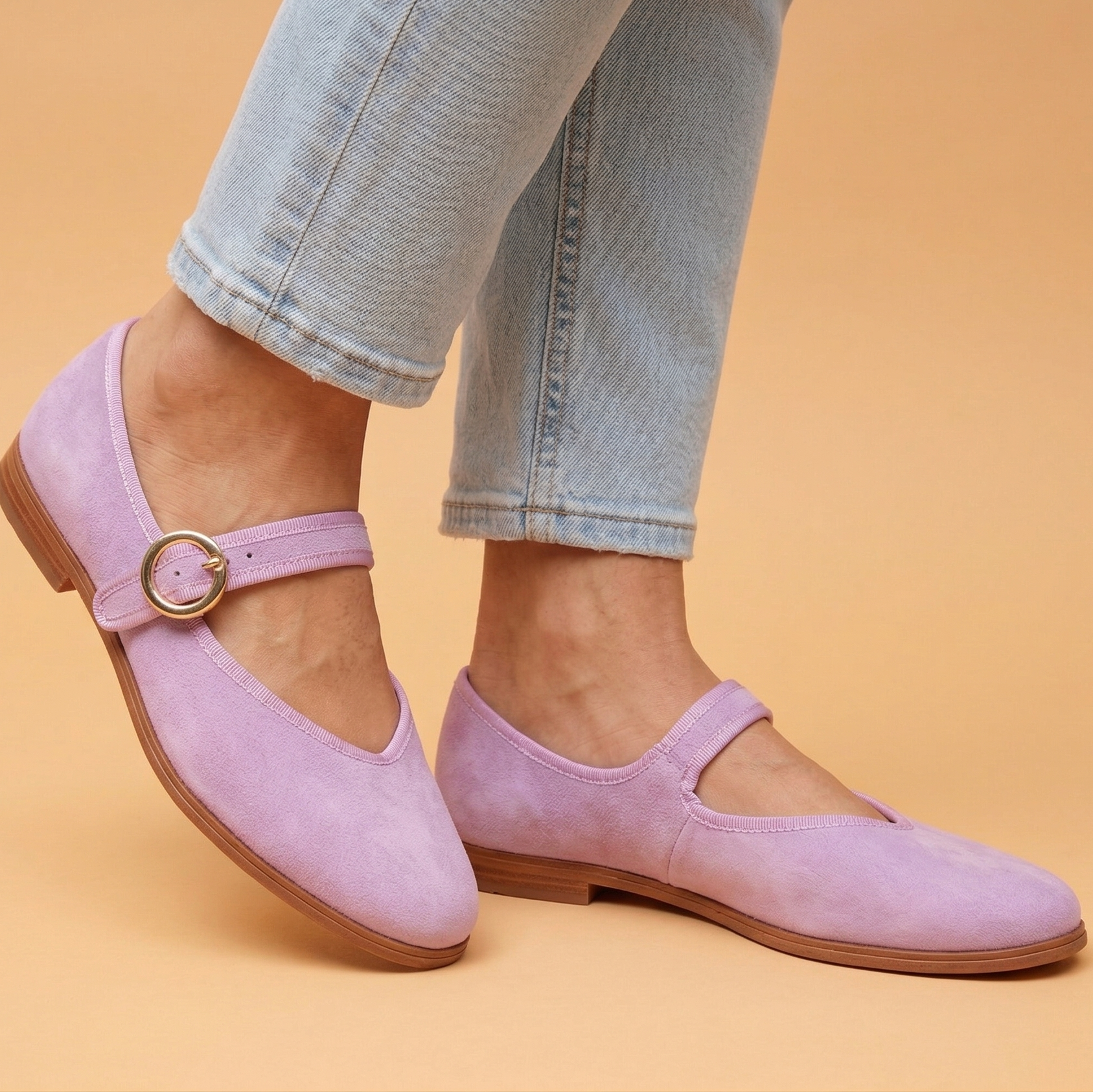 Mary-Jane Friulana V-neck Lilac Leather