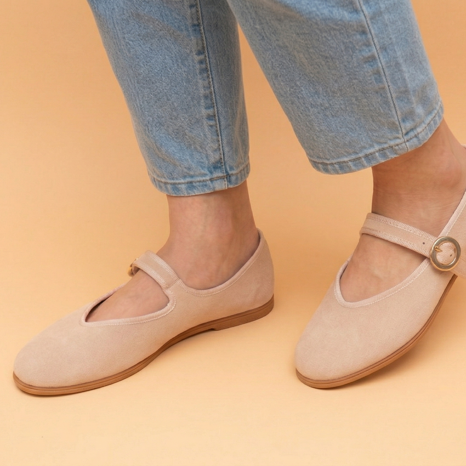 Mary-Jane Friulana V-neck Sand Leather