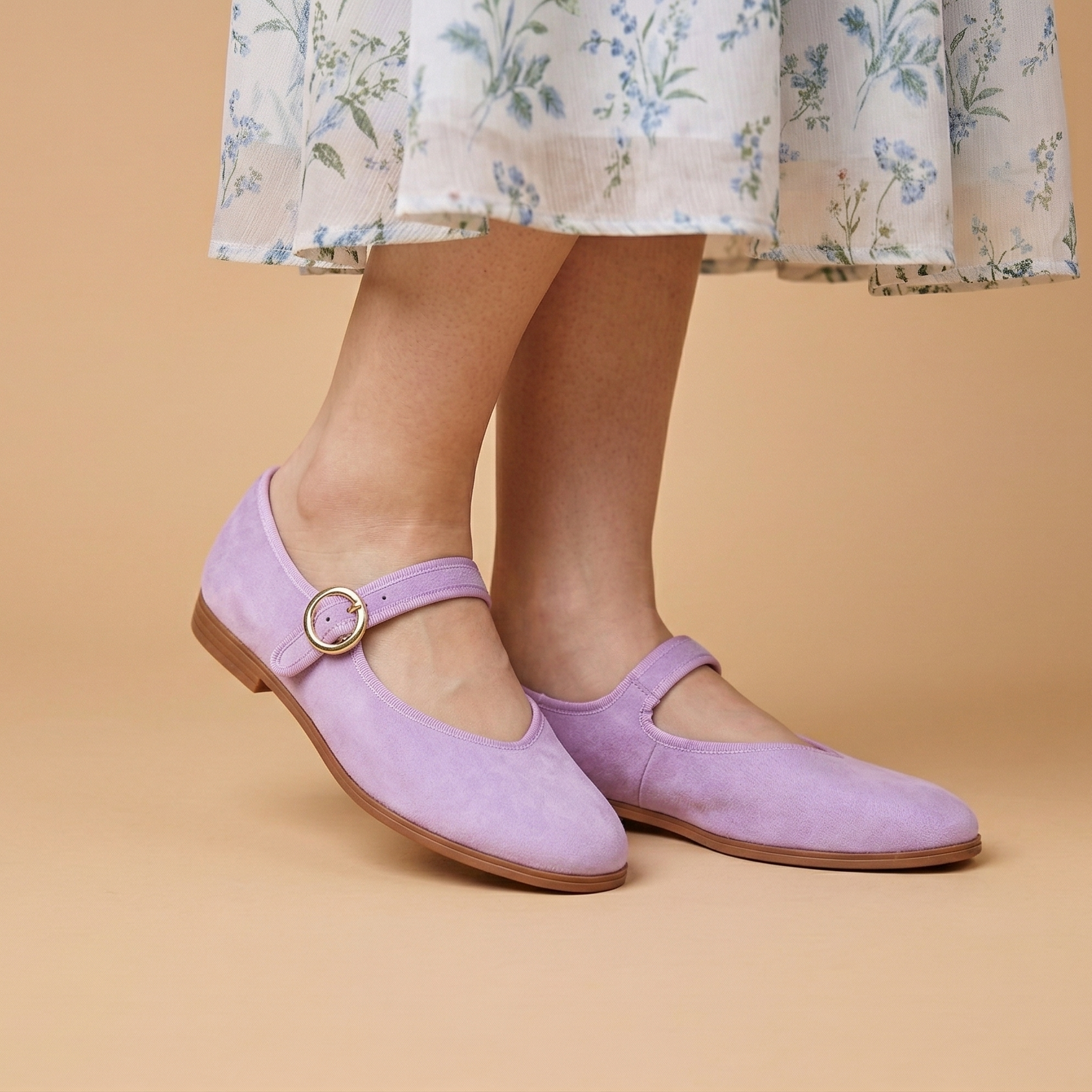 Mary-Jane Friulana V-neck Lilac Leather
