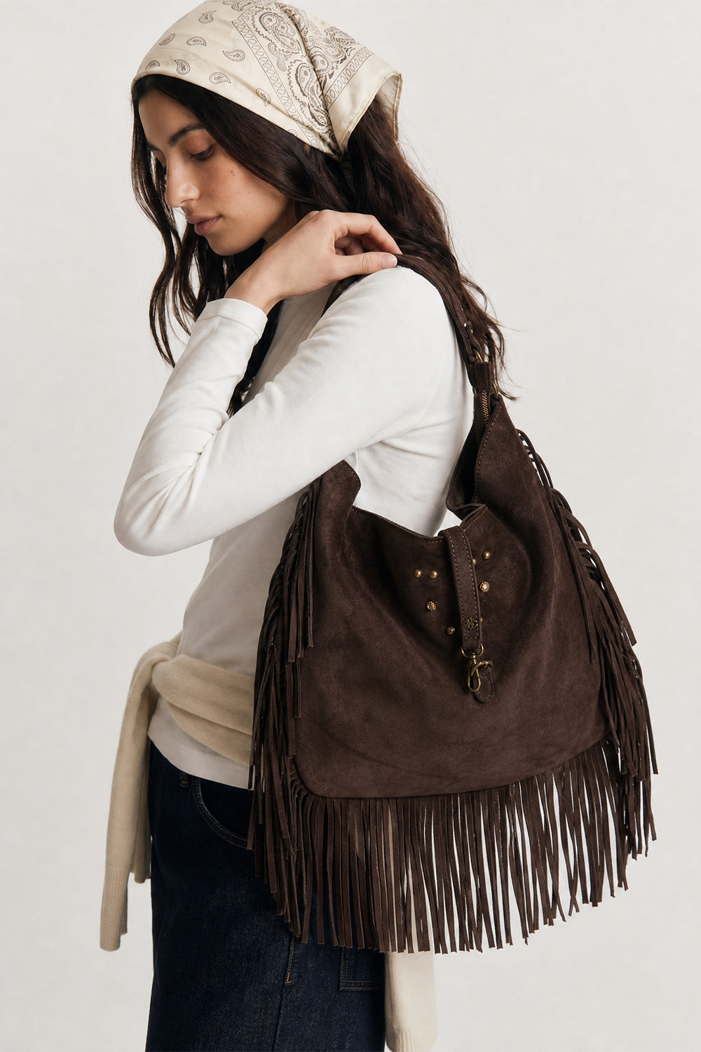 Prato camoscio borsa 100% vera pelle Made in Italy - Barone Firenze