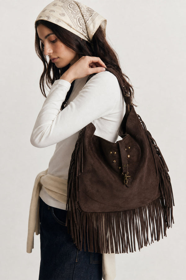 Prato camoscio borsa 100% vera pelle Made in Italy - Barone Firenze