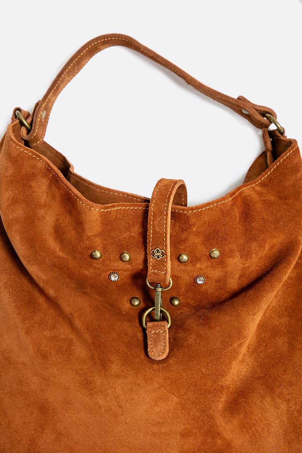 Prato camoscio borsa 100% vera pelle Made in Italy - Barone Firenze