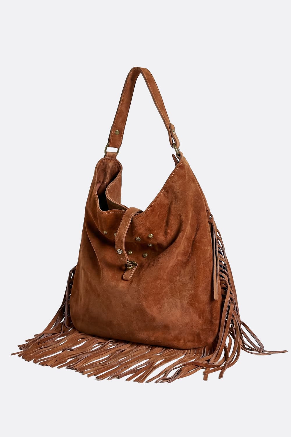 Prato camoscio borsa 100% vera pelle Made in Italy - Barone Firenze