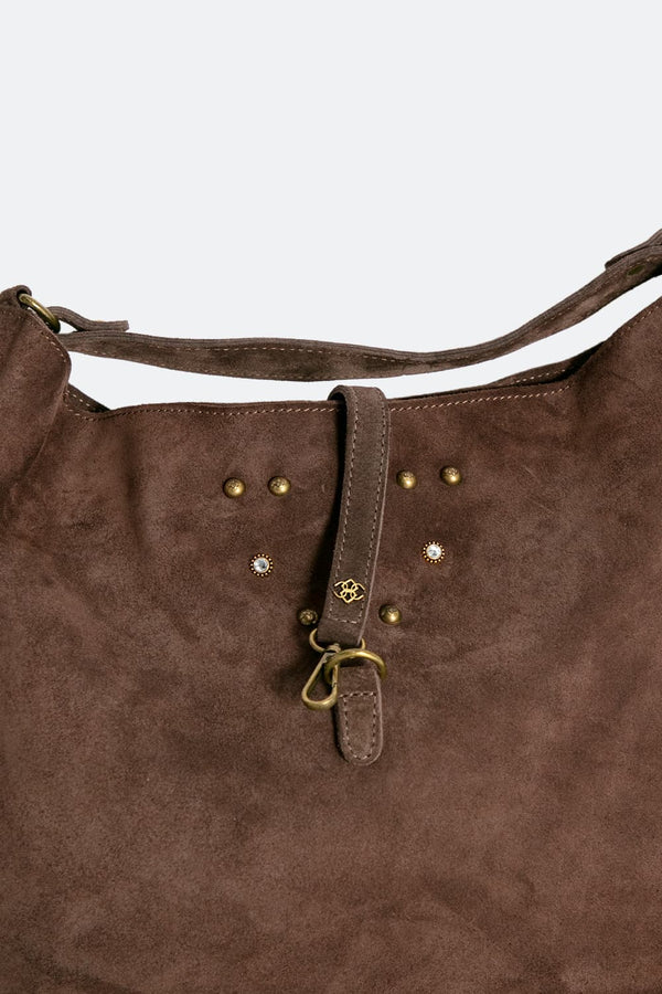 Prato camoscio borsa 100% vera pelle Made in Italy - Barone Firenze