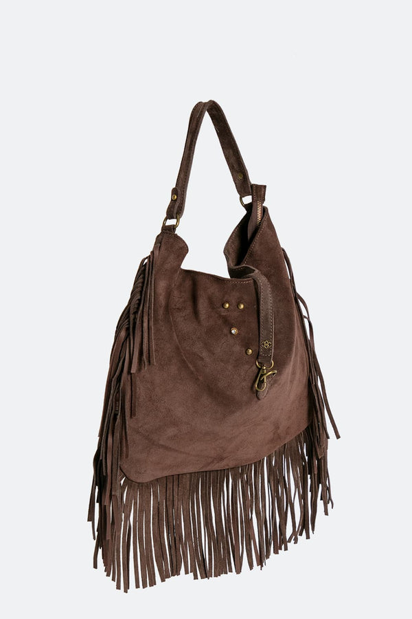 Prato camoscio borsa 100% vera pelle Made in Italy - Barone Firenze