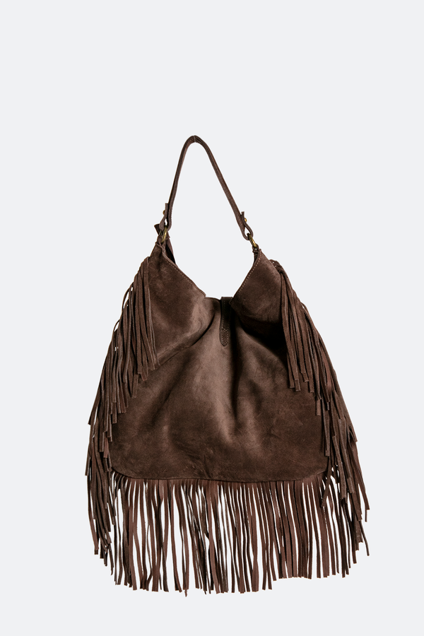 Prato camoscio borsa 100% vera pelle Made in Italy - Barone Firenze