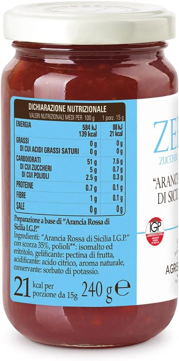 Příprava na bázi 'Sicilské krvavé pomeranče I.G.P.' – 0% cukrů