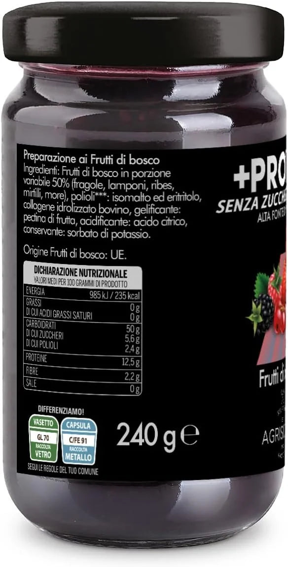Preparation of Berry Fruits with Sugar-Free Proteins