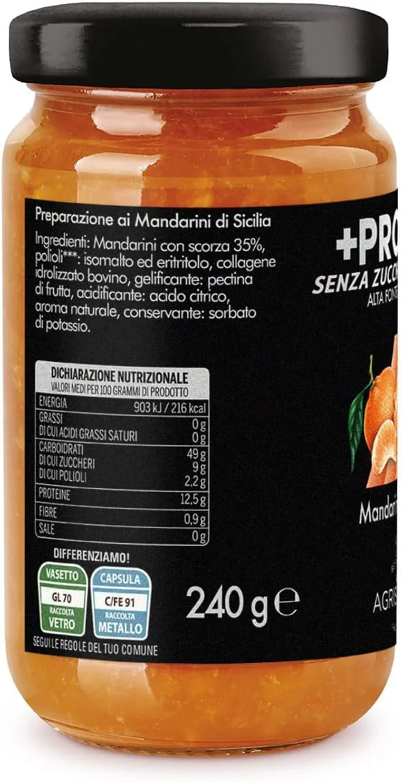 Preparation of Sicilian Mandarins with Sugar-Free Proteins