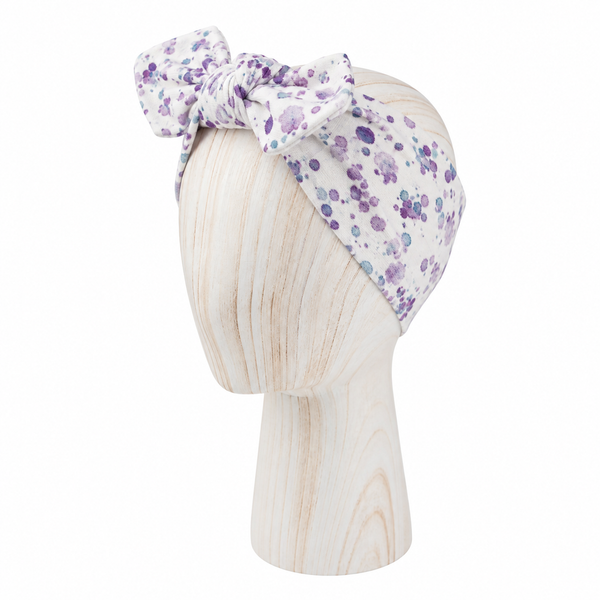 Children's Headband with Bow 2in1, Jersey, PURPLE