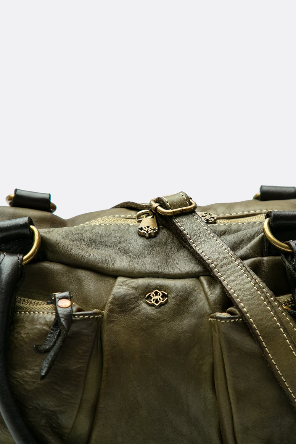 Borsa Puntala Bicolore 100% vera pelle Made in Italy - Barone Firenze