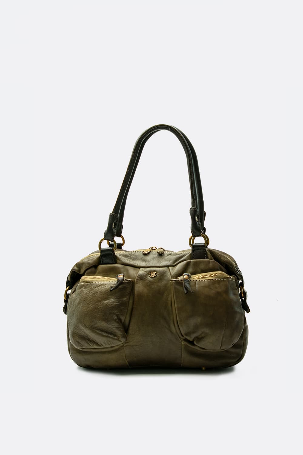 Borsa Puntala Bicolore 100% vera pelle Made in Italy - Barone Firenze