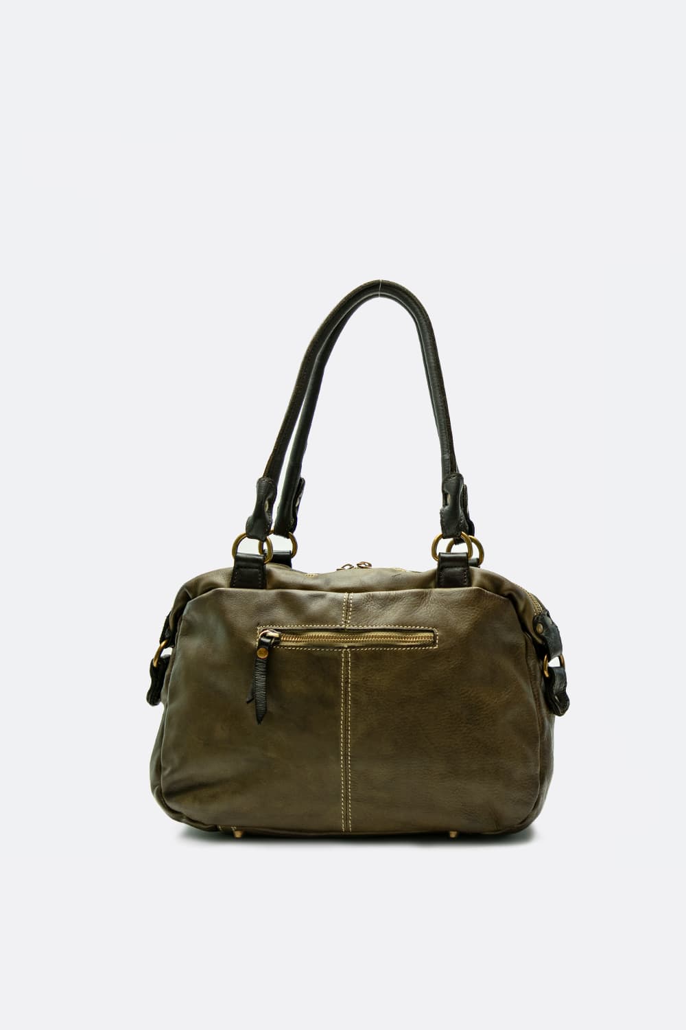 Borsa Puntala Bicolore 100% vera pelle Made in Italy - Barone Firenze