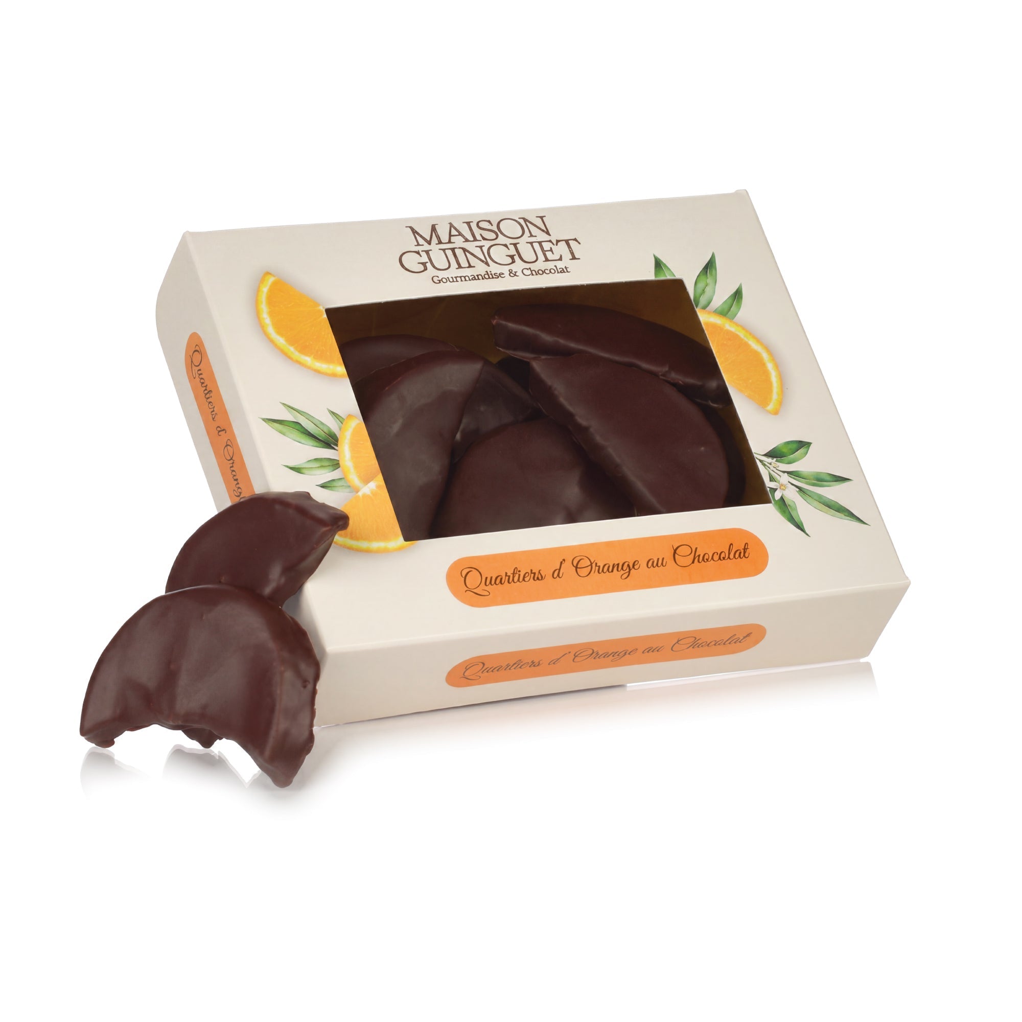 ORANGE SEGMENTS IN CHOCOLATE