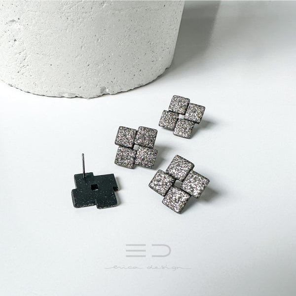 Boucles d'oreilles Quattro | paillettes