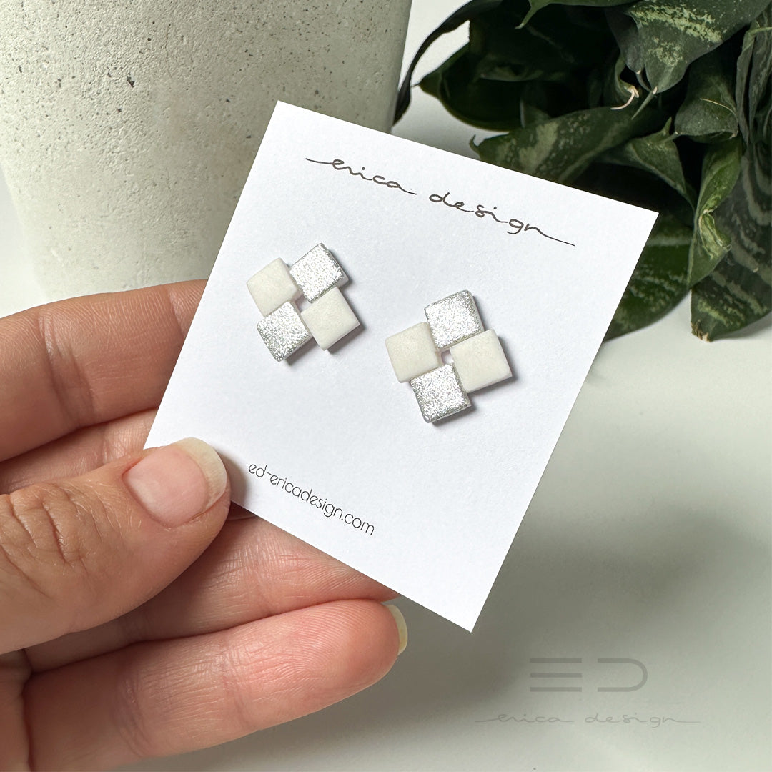 Boucles d'oreilles Quattro | paillettes