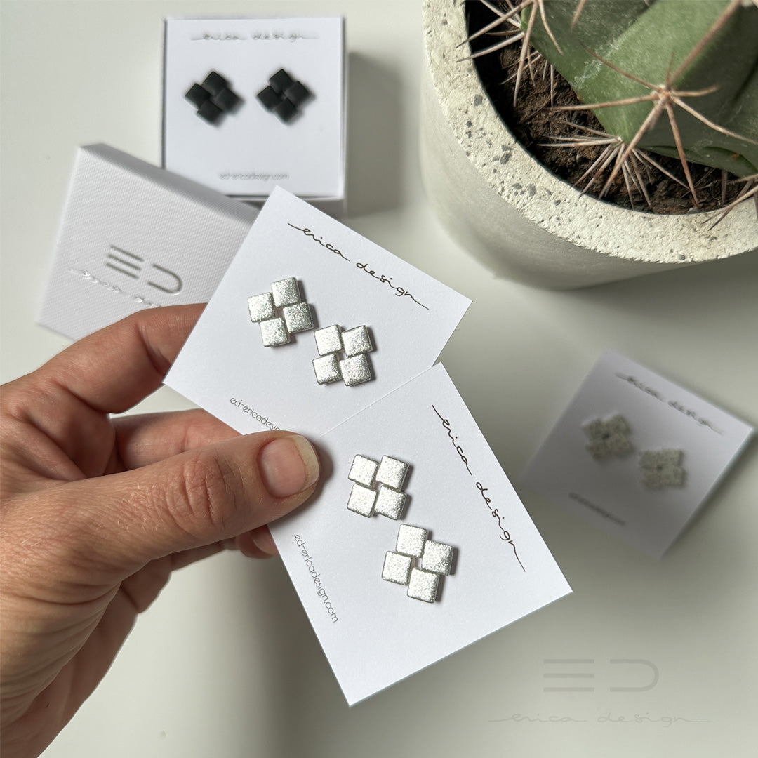 Boucles d'oreilles Quattro | paillettes