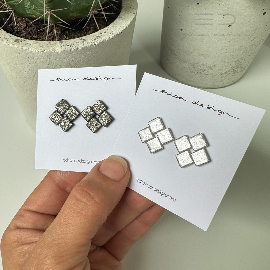Boucles d'oreilles Quattro | paillettes