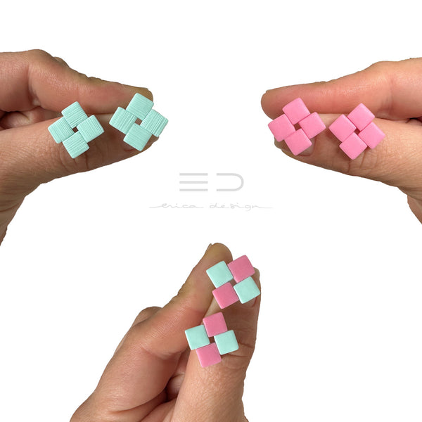 earrings Quattro | mint pink